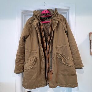 Scotch & Soda Army Green Hooded Utility Jacket with Removable Vest